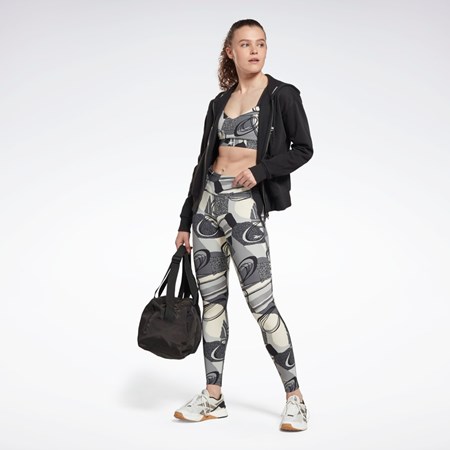 Reebok Lux Perform Leggings Czarne | JZDF-60932