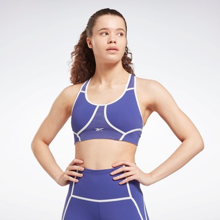 Reebok Lux Racer Watowany Colorblocked Bra Fioletowe | POAM-32659