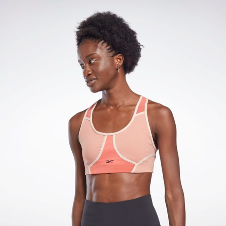 Reebok Lux Racer Watowany Colorblocked Bra Koralowe | URAZ-13524