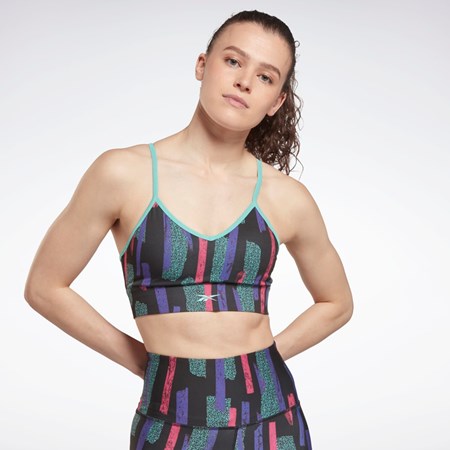 Reebok MYT Printed Bra Różowe | JYDS-83162