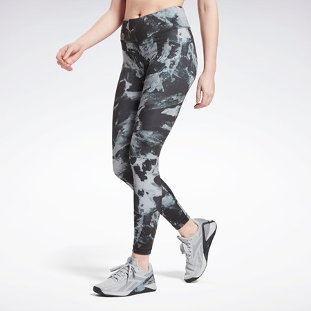 Reebok MYT Printed Leggings Czarne | KSYH-54816