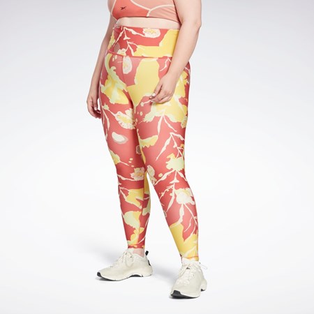 Reebok MYT Printed Leggings (Plus Size) Rhodonite | LQJS-89650