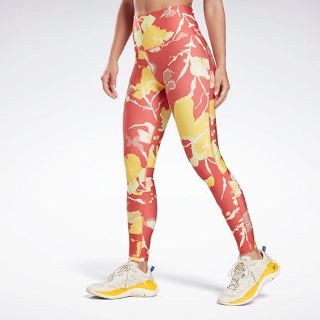 Reebok MYT Printed Leggings Rhodonite | YNAJ-41308