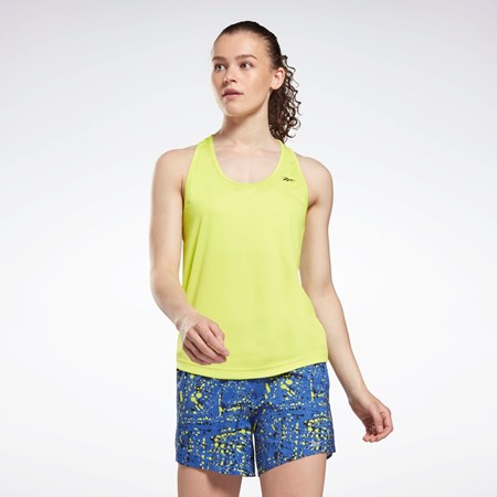 Reebok Mesh Back Tank Top Żółte | XSAG-61927