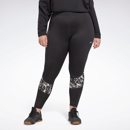 Reebok Modern Safari Leggings (Plus Size) Czarne | JUBE-93521