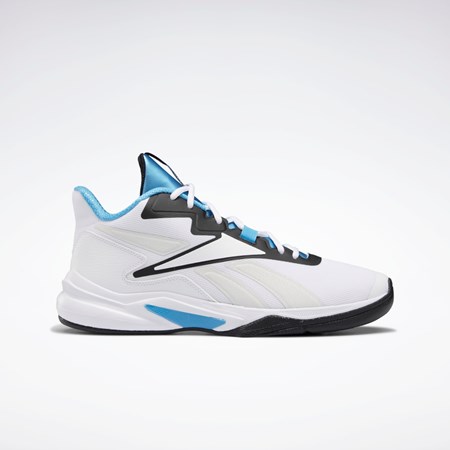 Reebok More Buckets Basketball Shoes Białe Czarne Niebieskie | KWER-20683