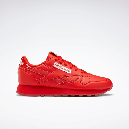 Reebok Popsicle Classic Leather Shoes - Grade School Czerwone Czerwone Czerwone | YDVZ-09312