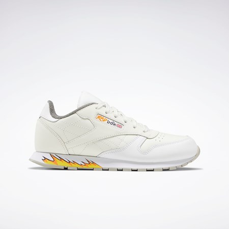 Reebok Power Rangers Classic Leather Shoes - Grade School Białe Szare | RAJS-72539