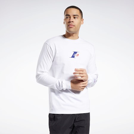 Reebok QT Iverson The Crossover Long Sleeve Crew T-Shirt Multi | KSNL-63710