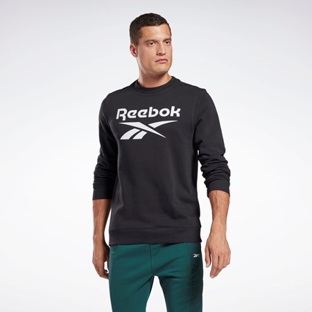 Reebok Reebok Identity Big Logo Crew Czarne | YRQP-08927