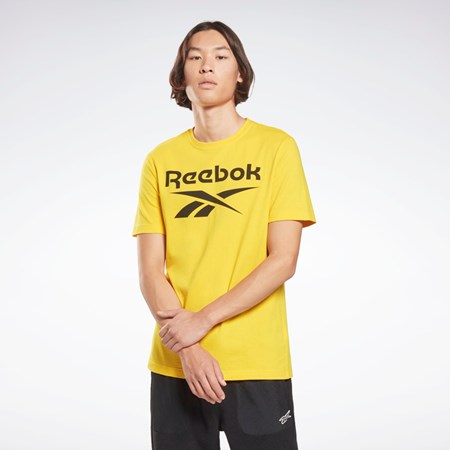 Reebok Reebok Identity Big Logo T-Shirt Żółte | EWVZ-05196