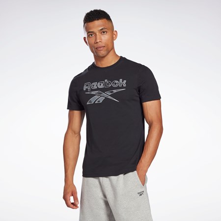 Reebok Reebok Identity Big Logo T-Shirt Czarne | MUFL-92145