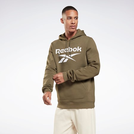 Reebok Reebok Identity Fleece Hoodie Zielone | VQEX-82639