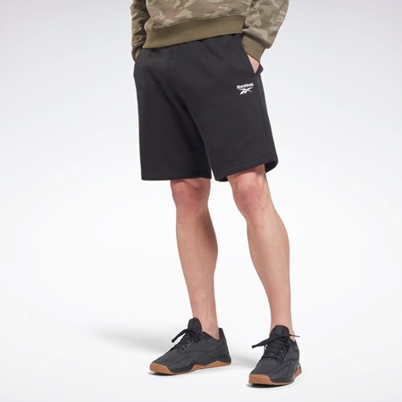 Reebok Reebok Identity Fleece Shorts Czarne | XQVN-30829