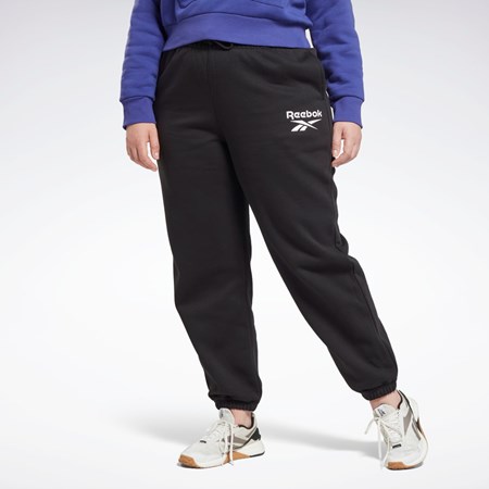 Reebok Reebok Identity Logo Fleece Joggers (Plus Size) Czarne | MFQP-63841