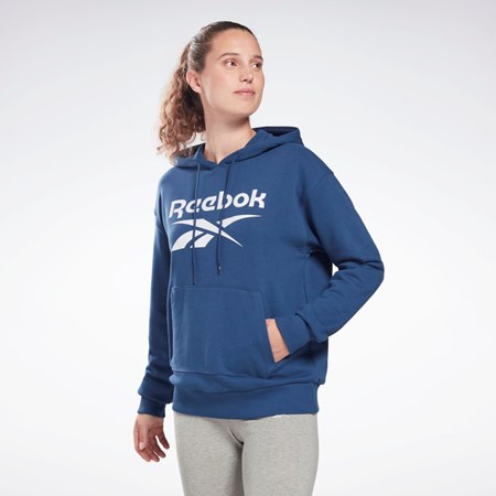 Reebok Reebok Identity Logo French Terry Hoodie Niebieskie | GSBF-35016