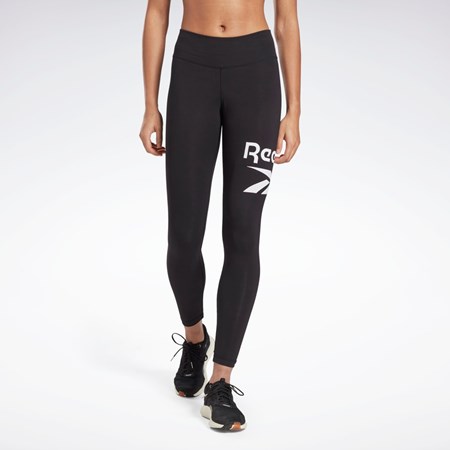 Reebok Reebok Identity Logo Leggings Czarne | FTVW-54213