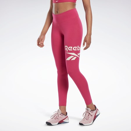 Reebok Reebok Identity Logo Leggings Różowe | ZJXH-91674