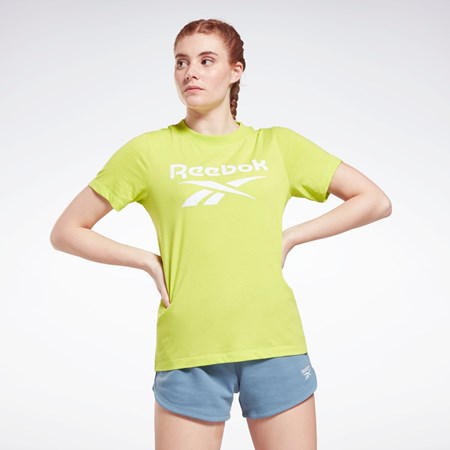 Reebok Reebok Identity Logo T-Shirt Żółte | KOXJ-56098