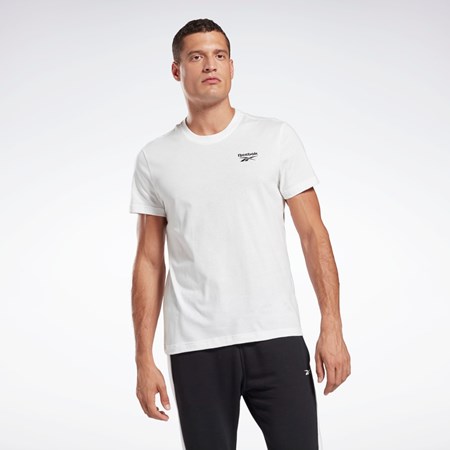 Reebok Reebok Identity T-Shirt Białe | RJYO-26759