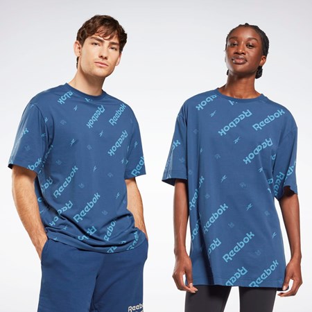 Reebok Reebok Identity T-Shirt Niebieskie | DXLW-79321