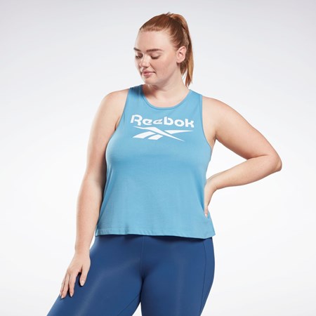 Reebok Reebok Identity Tank Top (Plus Size) Niebieskie | PYRQ-32460