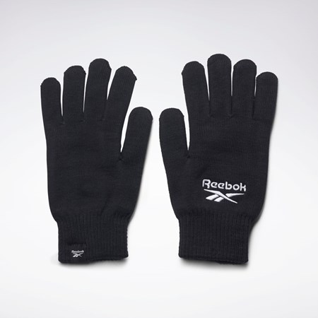 Reebok Sports Essentials Logo Gloves Czarne | SYKM-50163