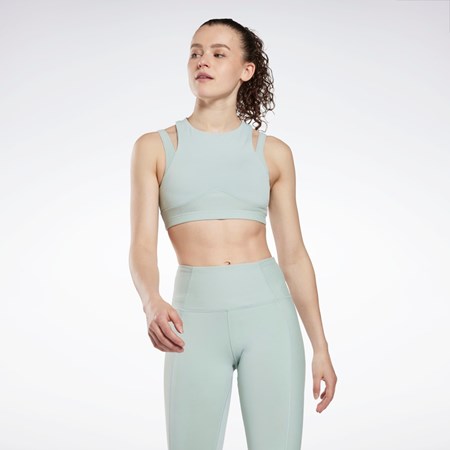 Reebok Studio Layered Bra Top Szare | VCPY-05264