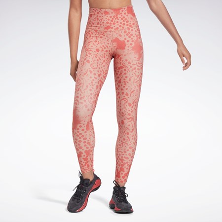 Reebok Studio Lux HR 2.0 Modern Safari Tights Koralowe | PGSX-62359