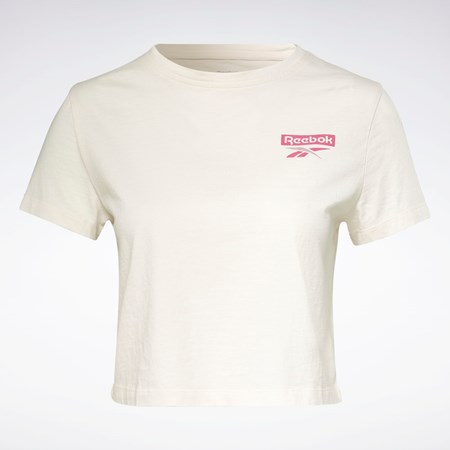 Reebok Treningowe Essentials Grafiką T-Shirt Białe | IJHW-51024