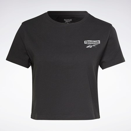 Reebok Treningowe Essentials Grafiką T-Shirt Czarne | JWGP-87695