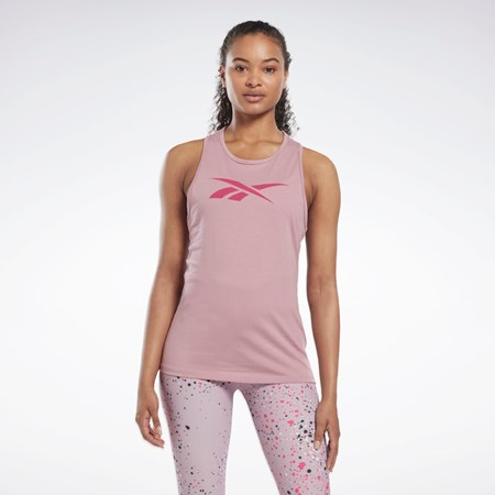 Reebok Treningowe Essentials Grafiką Tank Top Infused Lilac | PSHT-72483