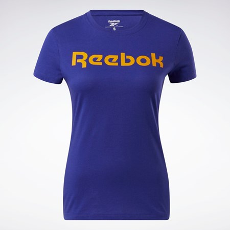 Reebok Treningowe Essentials Grafiką Tee Fioletowe | FKOE-36102