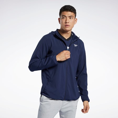 Reebok Treningowe Essentials Jacket Granatowe | VTBI-73804