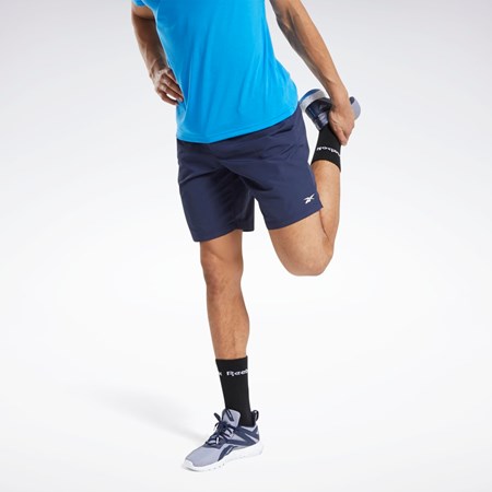 Reebok Treningowe Essentials Utility Shorts Granatowe | IZLU-38947