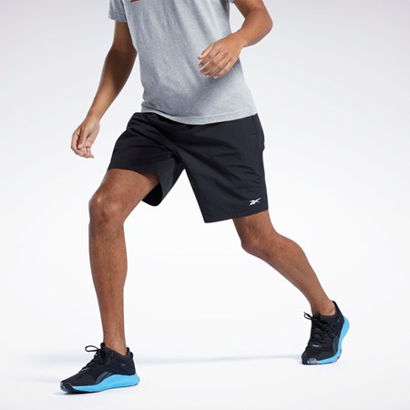 Reebok Treningowe Essentials Utility Shorts Czarne | JYSG-63908