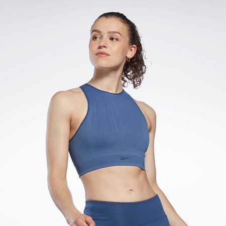 Reebok United By Fitness Myoknit Seamless Top Niebieskie | TGSP-50924