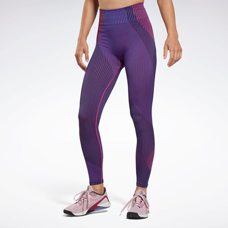 Reebok United By Fitness Myoknit Seamless Leggings Niebieskie | WJMB-76591