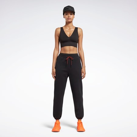 Reebok Victoria Beckham Prosty Leg Joggers Czarne Pomarańczowe | ETVX-09782