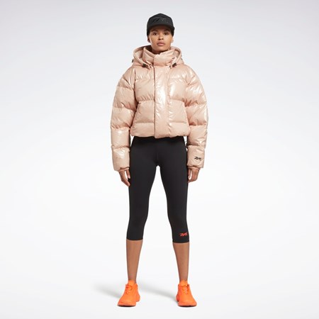 Reebok Victoria Beckham Puffer Jacket Soft Ecru | MVUW-78139