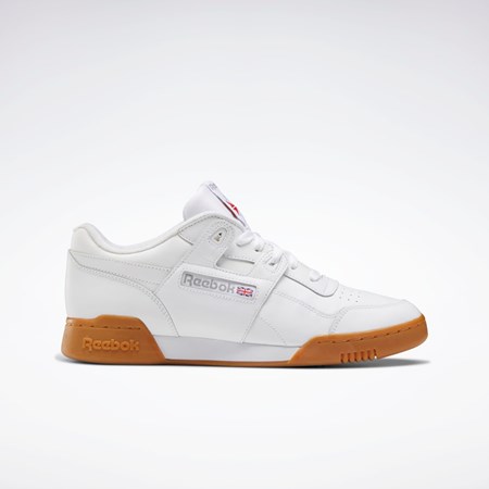 Reebok Workout Plus Shoes Białe Czerwone Królewski Niebieski | NPQT-96725