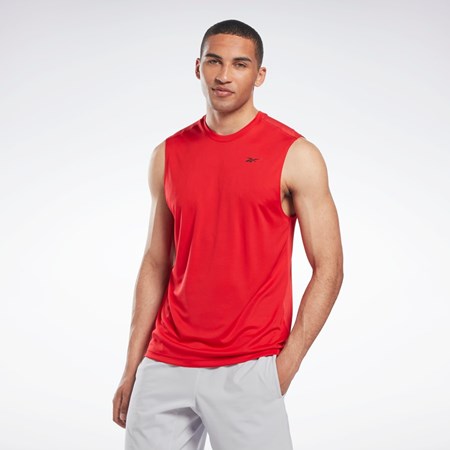 Reebok Workout Ready Bez Rękawów Tech T-Shirt Czerwone | ETKP-56037