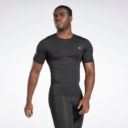 Reebok Workout Ready Compression T-Shirt Czarne | KQGO-56092