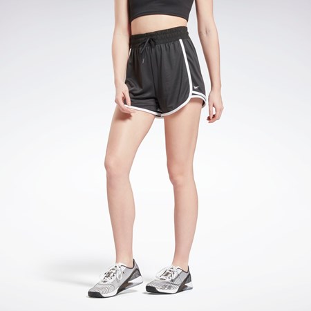 Reebok Workout Ready High-Rise Shorts Czarne | LXEB-53840