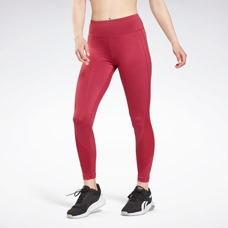 Reebok Workout Ready Mesh Leggings Punch Berry | DOKL-36920