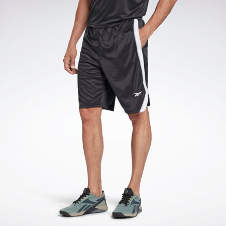 Reebok Workout Ready Mesh Shorts Czarne | XLRW-84925