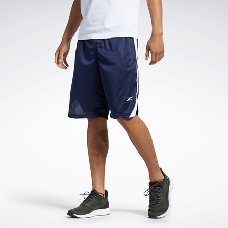 Reebok Workout Ready Mesh Shorts Granatowe | NCGB-59048