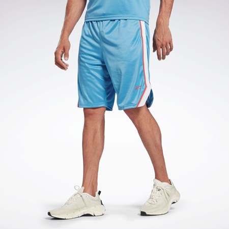 Reebok Workout Ready Mesh Shorts Niebieskie | RVHW-60274