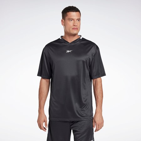 Reebok Workout Ready Mesh T-Shirt Czarne | RGWC-49102