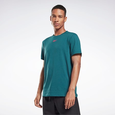 Reebok Workout Ready Mesh T-Shirt Midnight Pine | ZCFP-16379